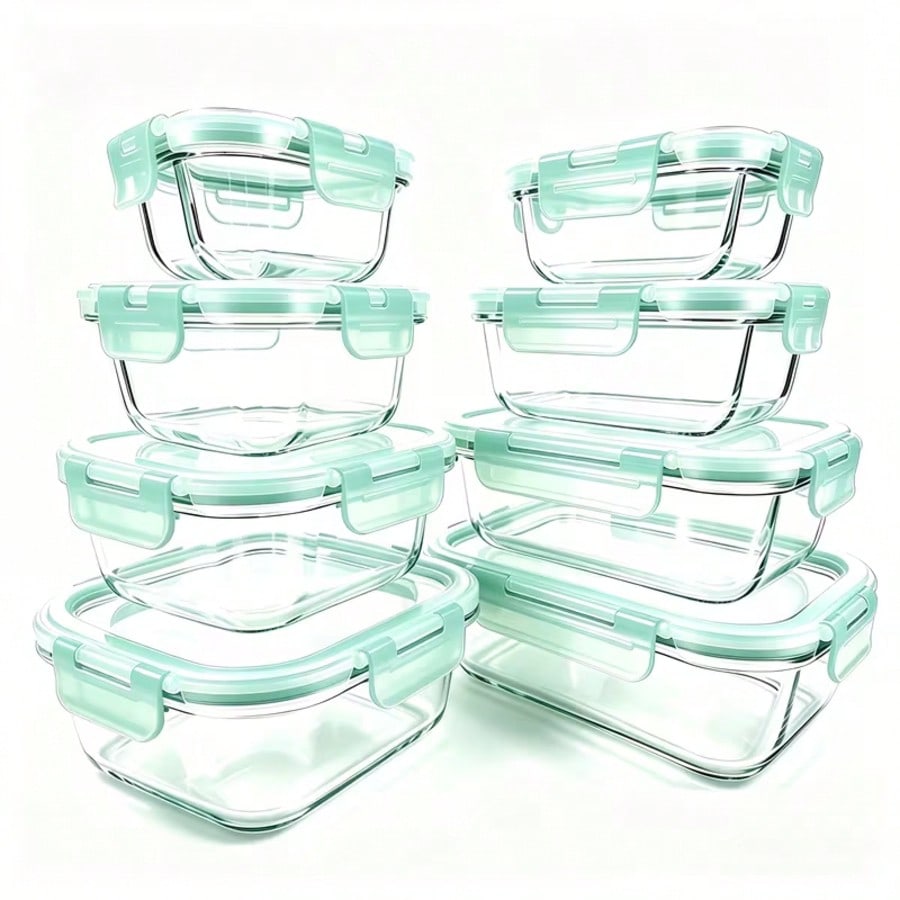 Bento Box - 20pcs Sealed Glass Food Storage Containers,
