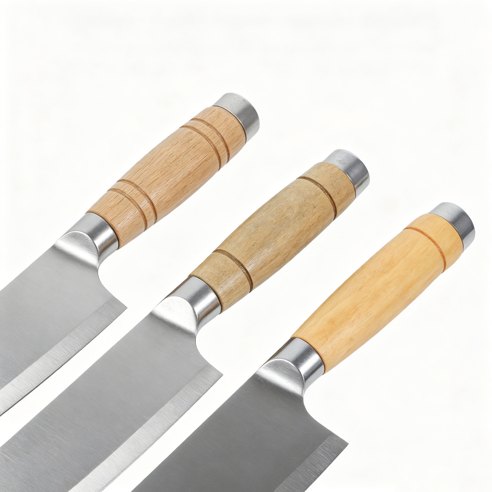 Japanese Knife - 3Pcs Kitchen Knife Handle Natural Solid