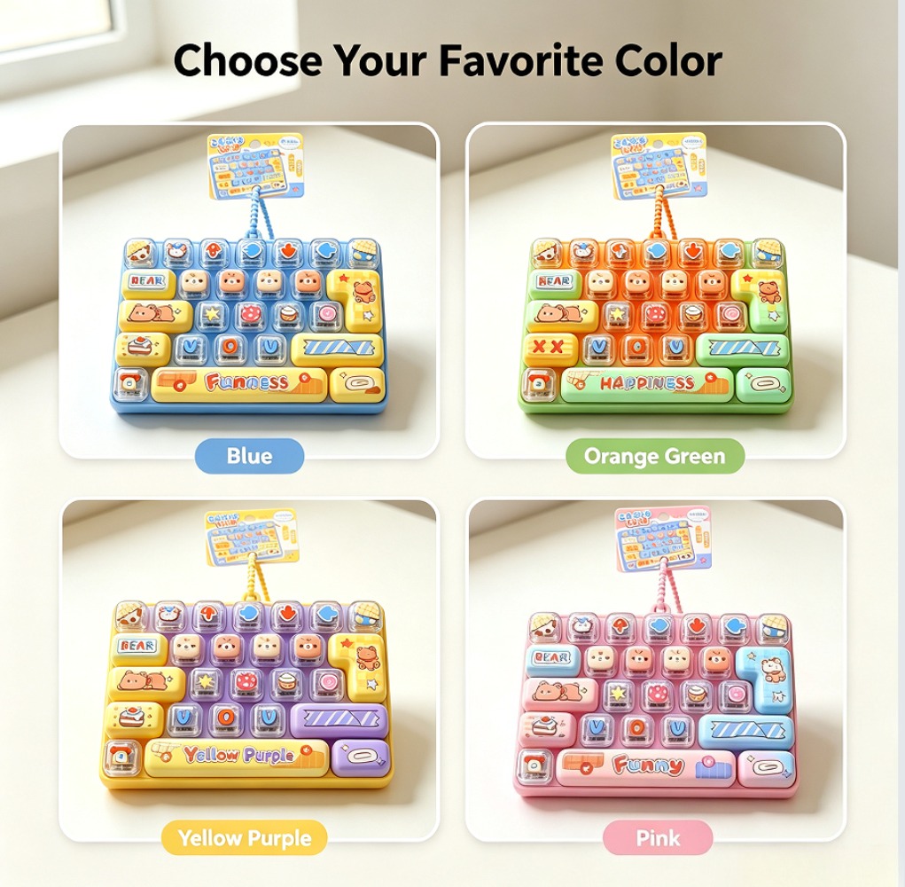 Japanese Snacks - Candy Color Fidget Keycap Clicker Keychain