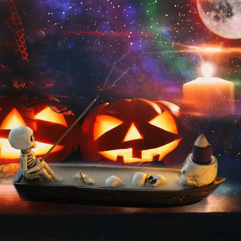 Creative Skull Boat Incense Ho - Incense Holder 评论和价格