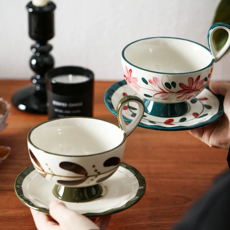 Coffee Cups Flower Tea Mug Han - Japanese Tea 评论和价格
