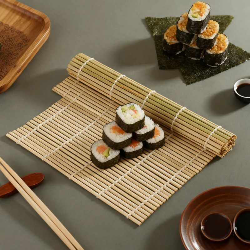 Natural Bamboo Sushi Mat Squar - Sushi Making Kit 评论和价格
