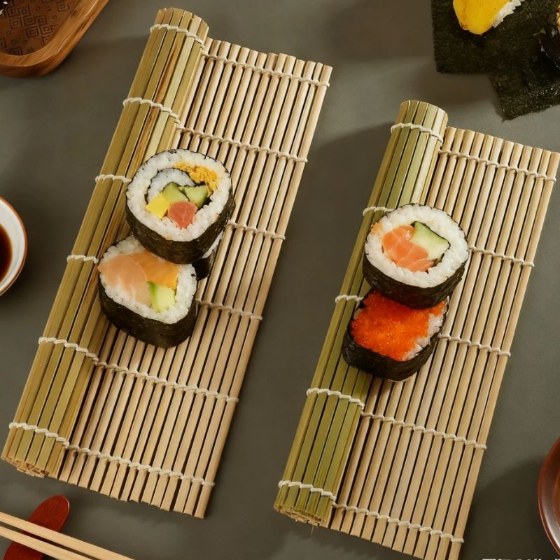 Natural Bamboo Sushi Mat Squar - Sushi Making Kit 评论和价格