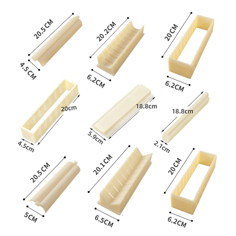 3pcs/set Square Heart-shaped S - Sushi Making Kit 评论和价格