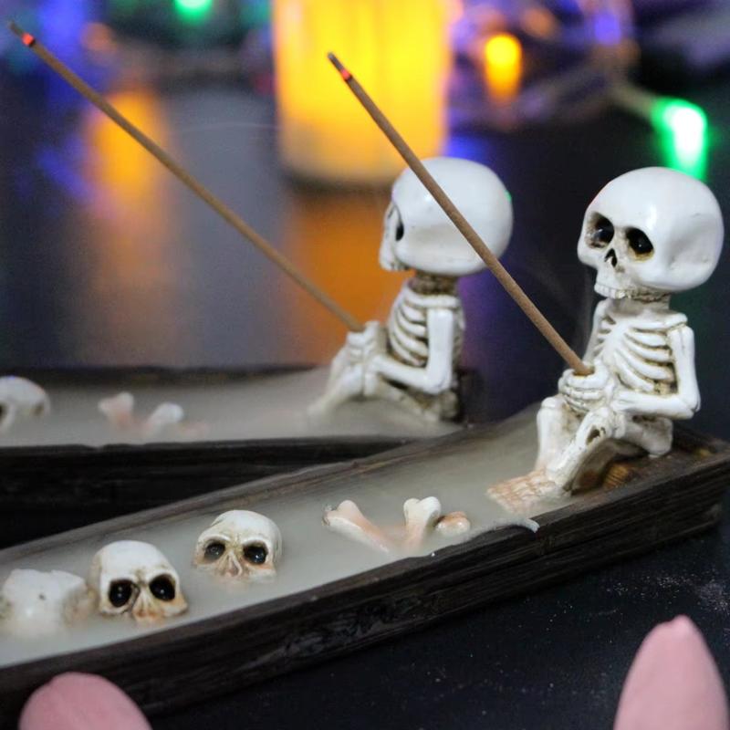 Skull Boat Incense Holder Uniq - Incense Holder 评论和价格